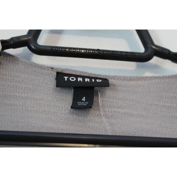 NWT Torrid Slub Cardigan Drape Front Lightweight Gray Women's Size 4 4X H14717 - Picture 6 of 11